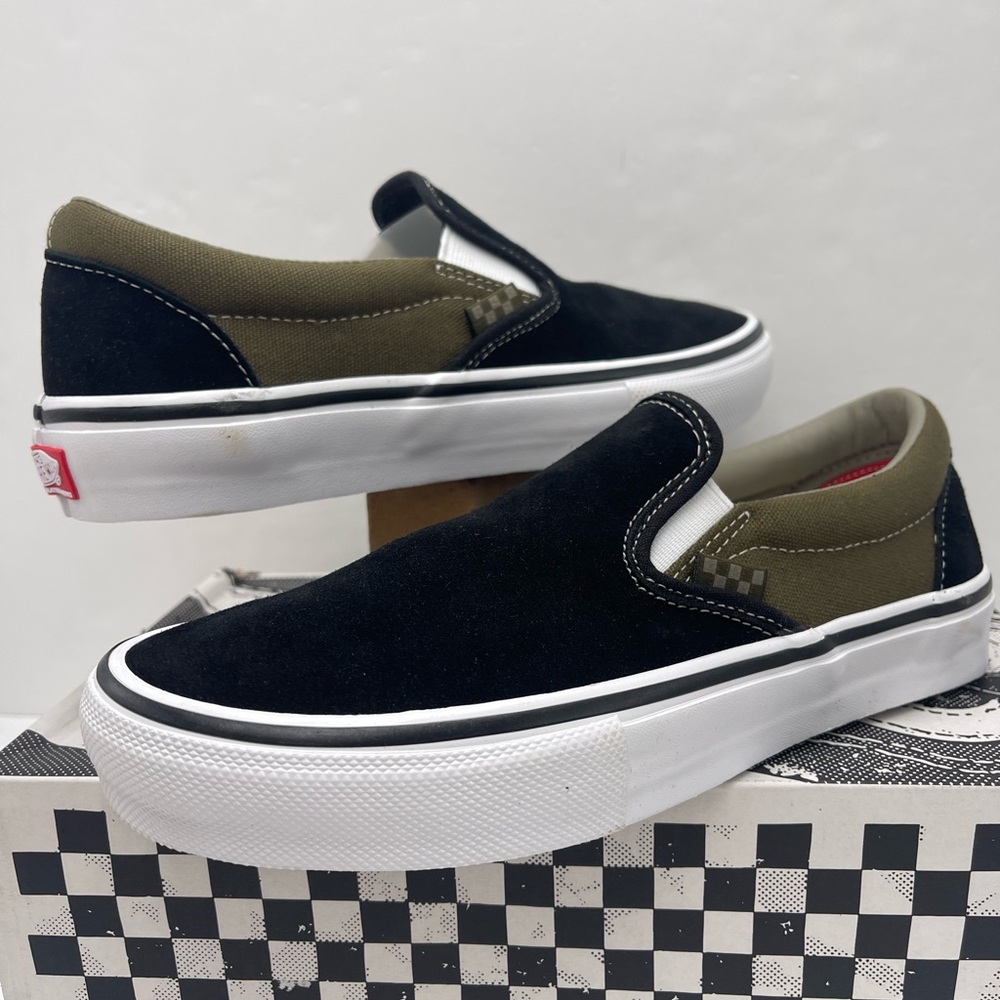 Vans Men’s Skate Slip-On
Black Olive Sneakers
VN0A5FCAB1V - Picture 8 of 16